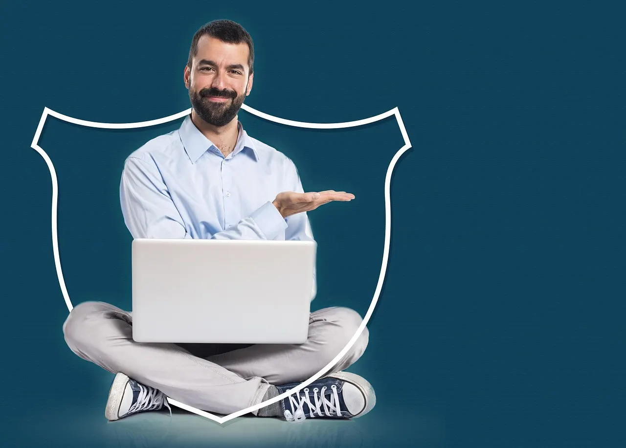 Laptop, person, security, man